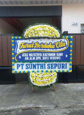 Papan Bunga Duka di Sinarmukti